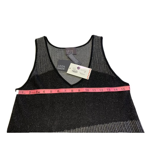 Leo & Sage Black Diagonal Tank Top NWT $260 S/M - Picture 9 of 9